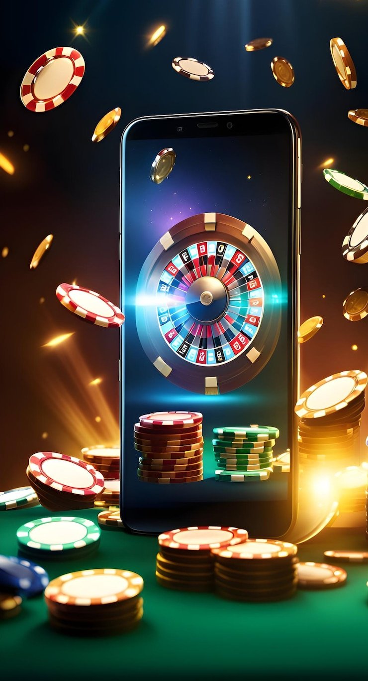 Layar aplikasi penacony menampilkan meja dealer langsung dan menu permainan